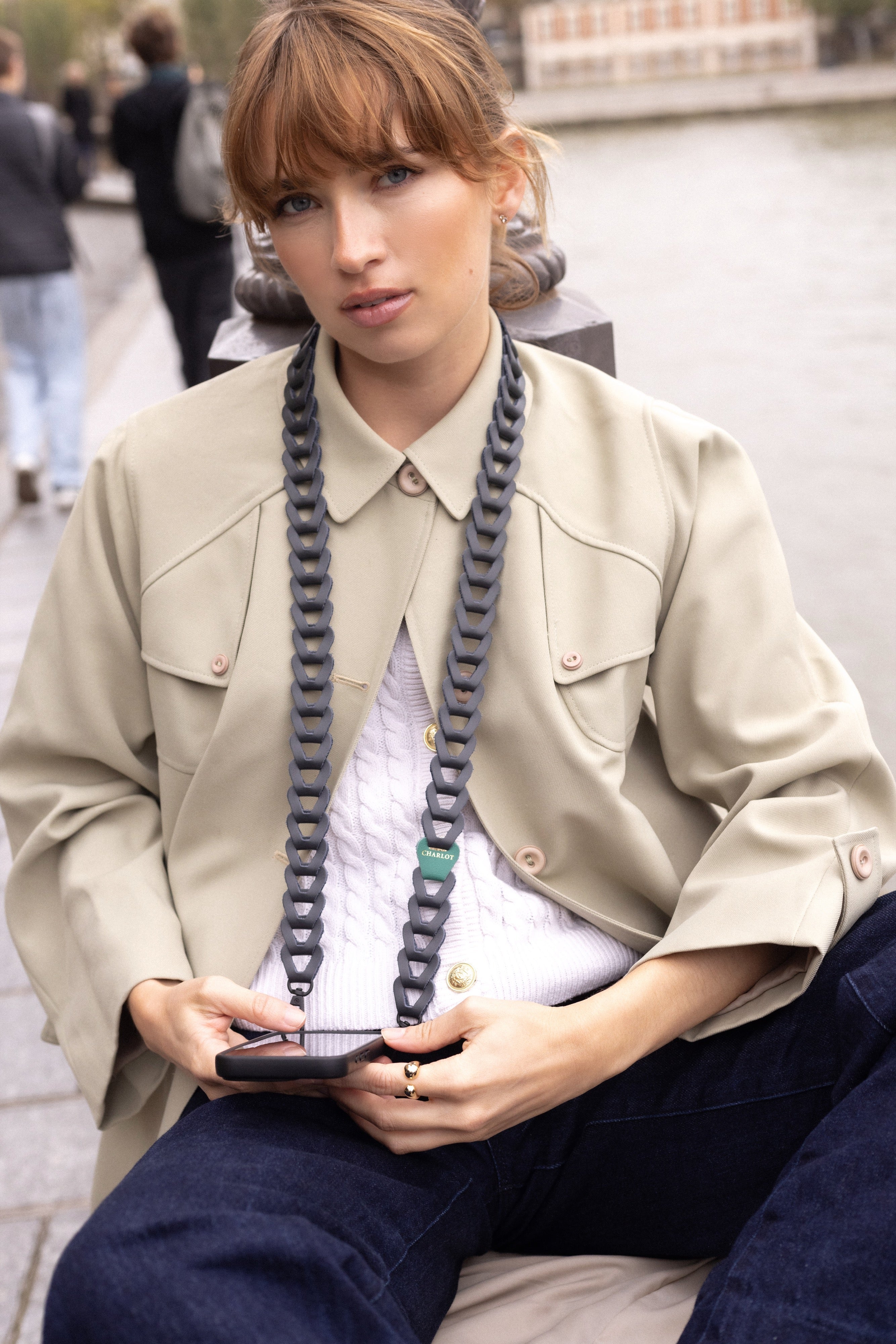 Mel Cuir Long Bleu Nuit