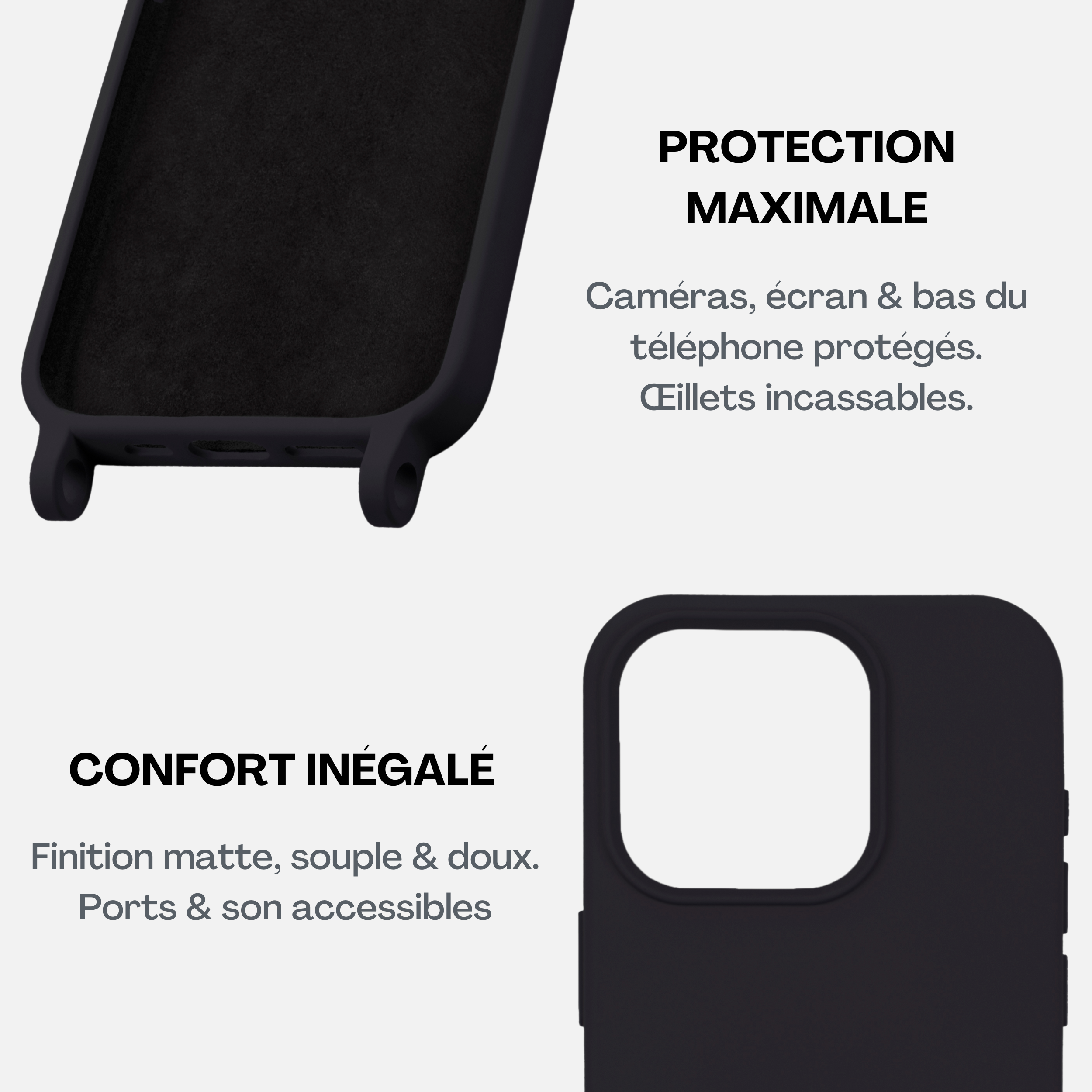 Coque silicone noire