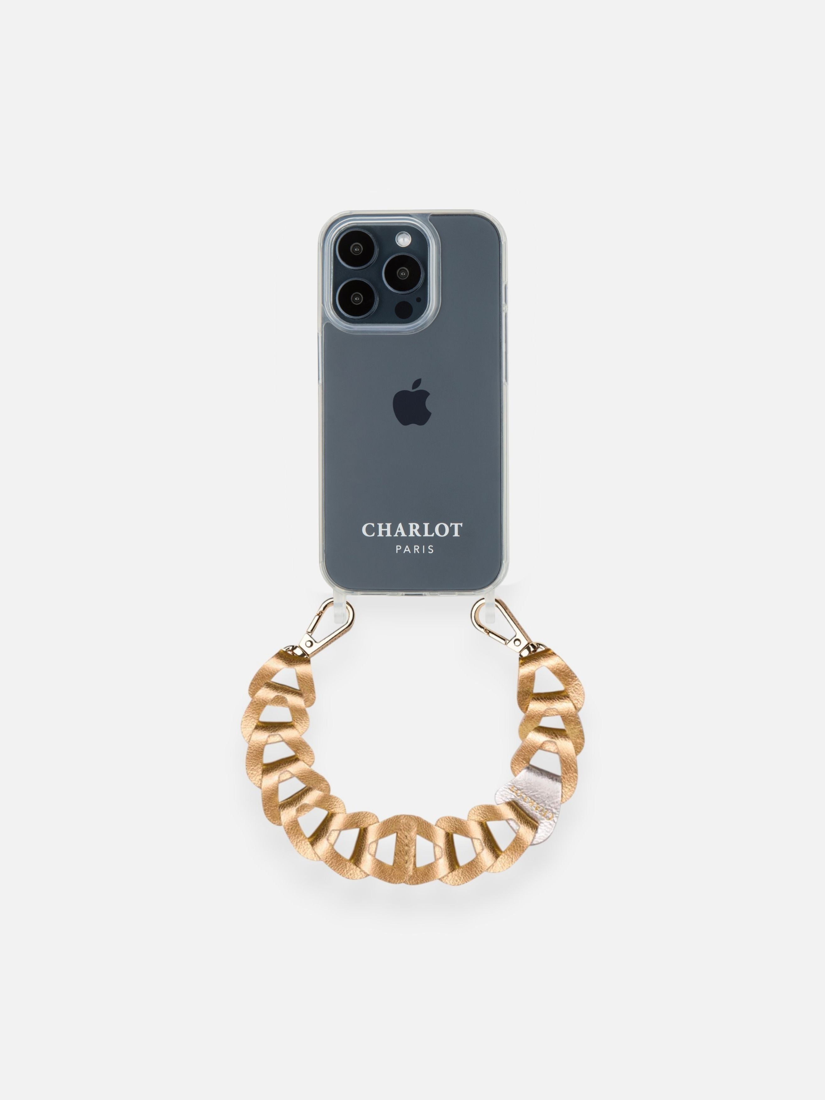 Mel Cuir Irisé Court Or