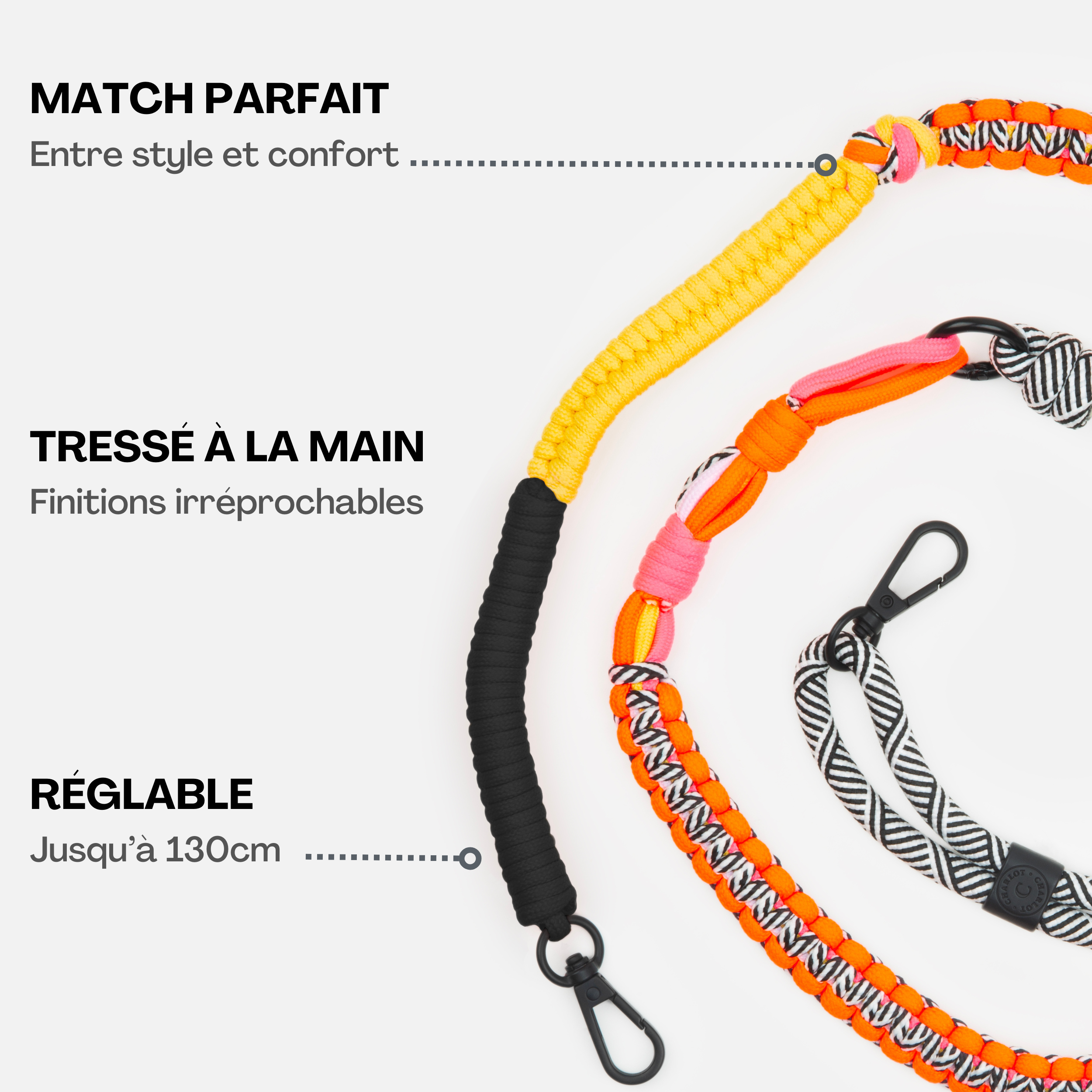 Bandoulière Twist Zèbre