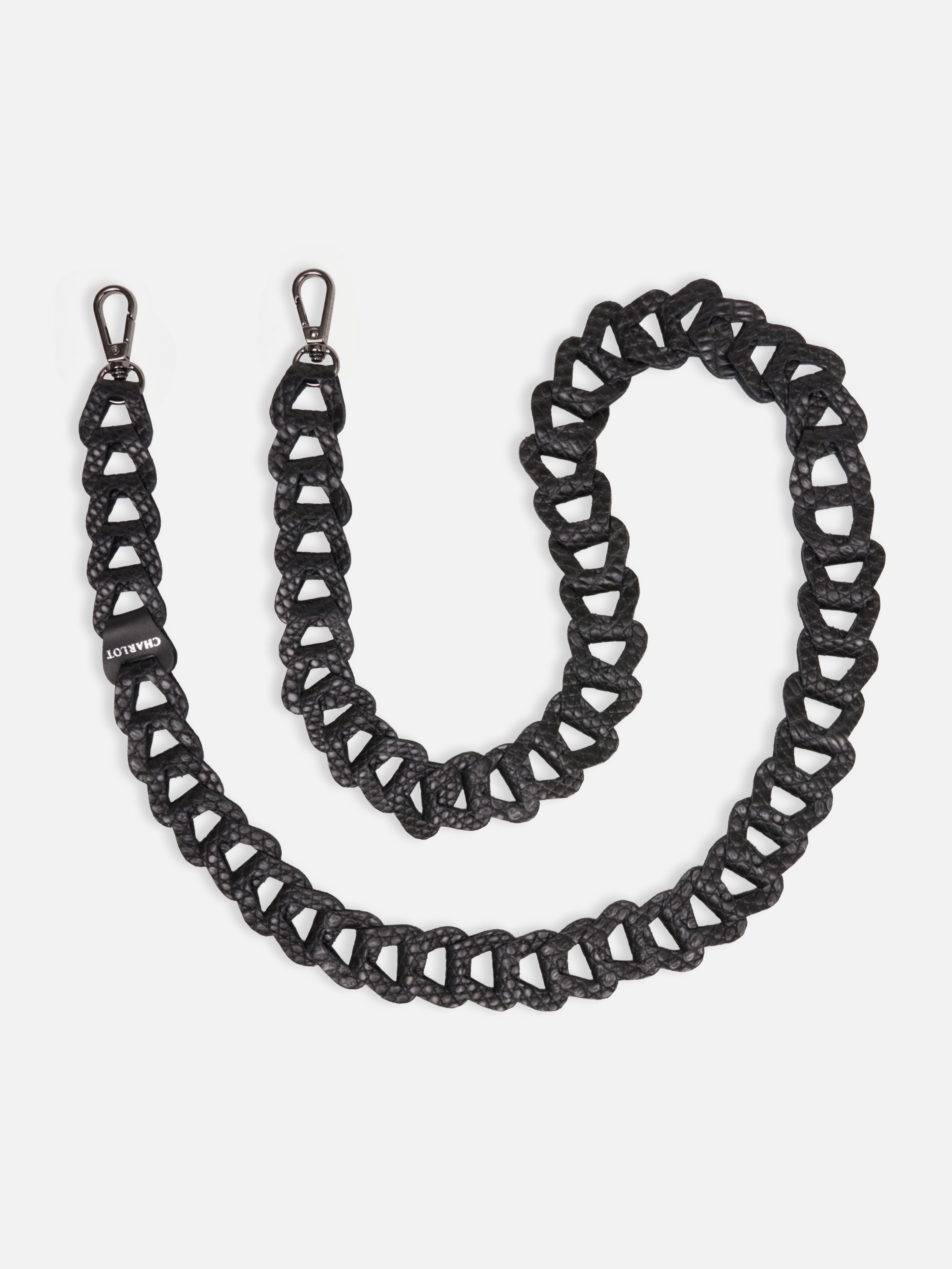 Mel Long Cuir Reptile Noir