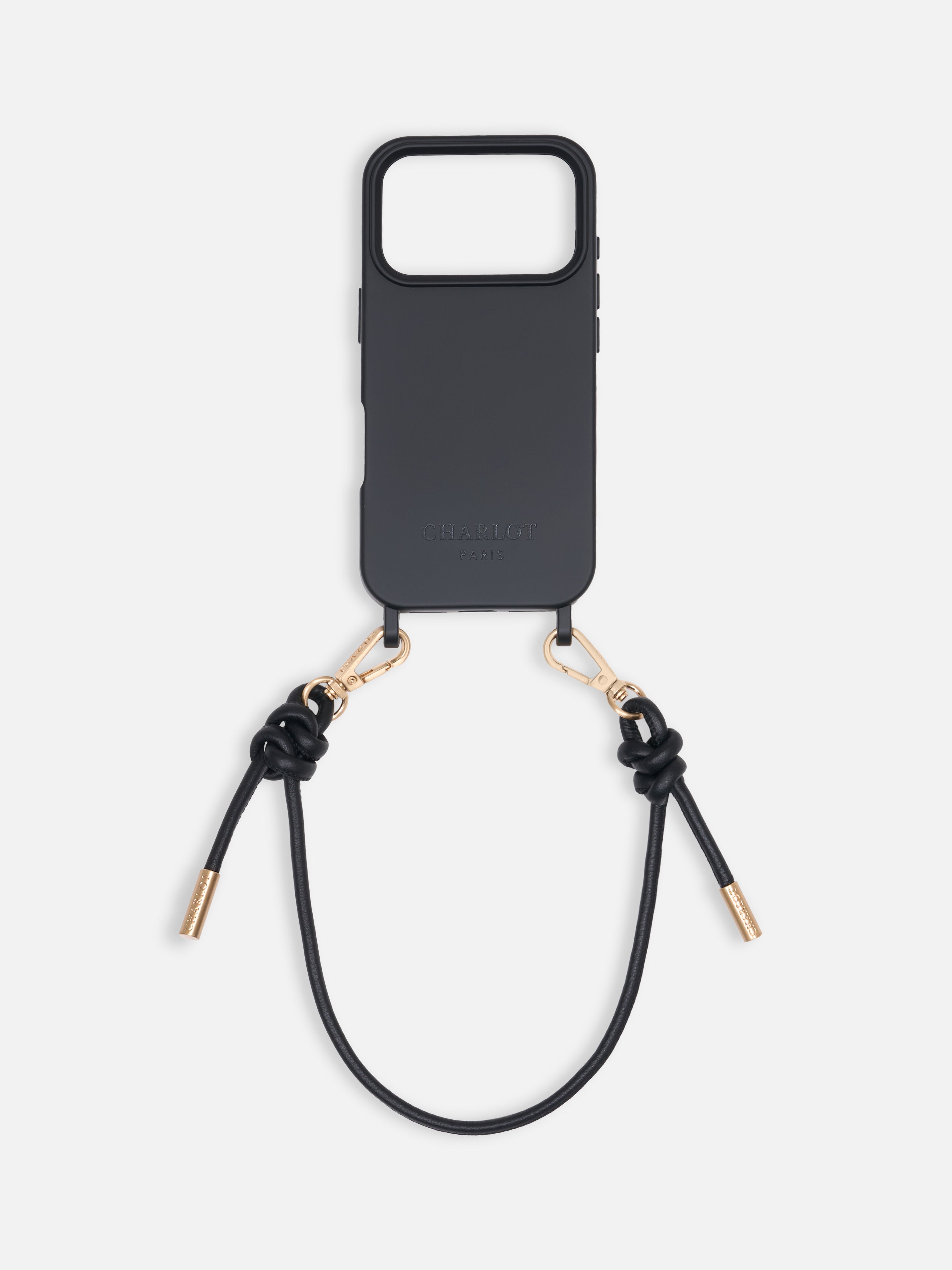 Bracelet Noga Cuir Noir Doré