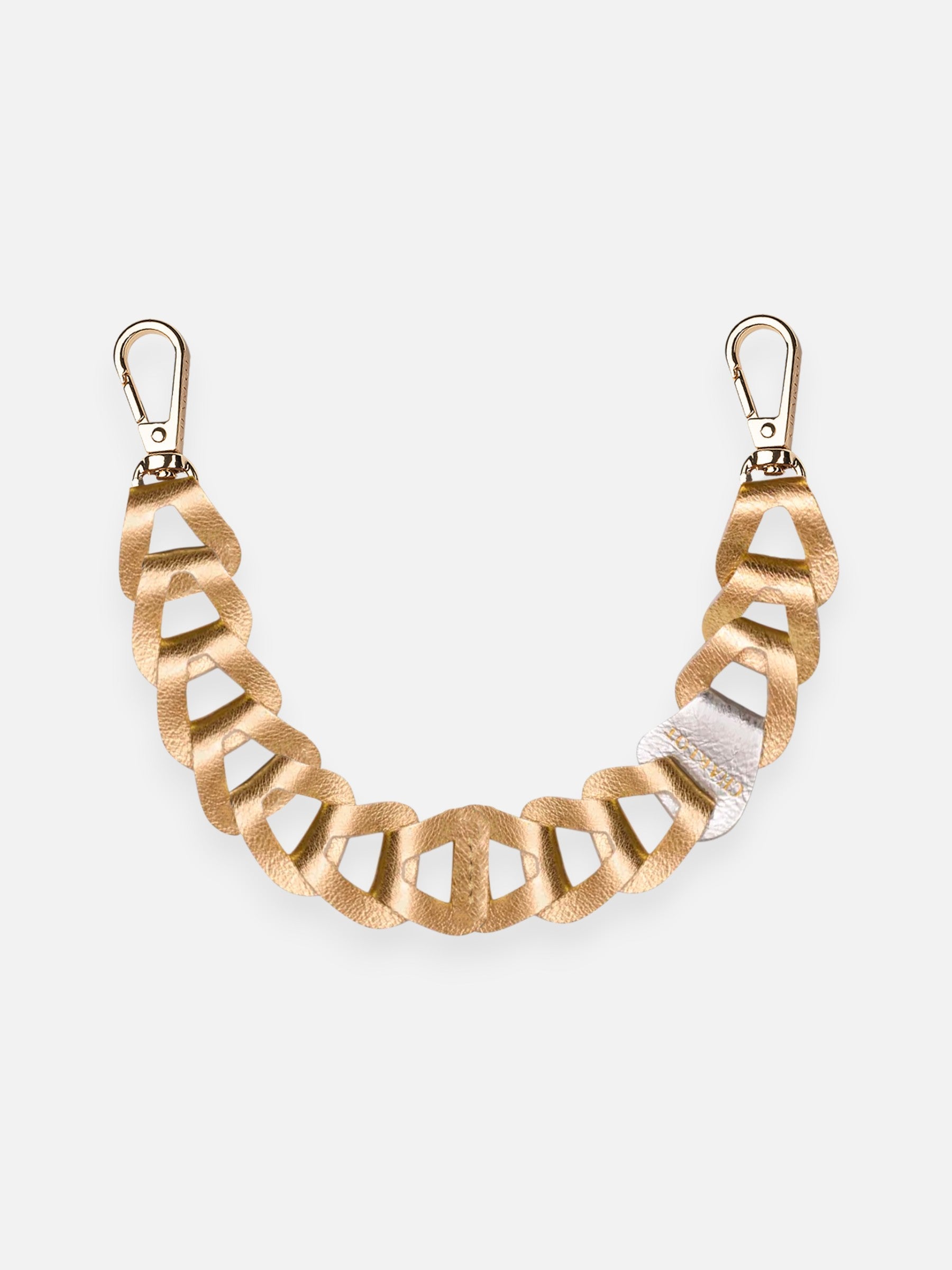 Mel Cuir Irisé Court Or