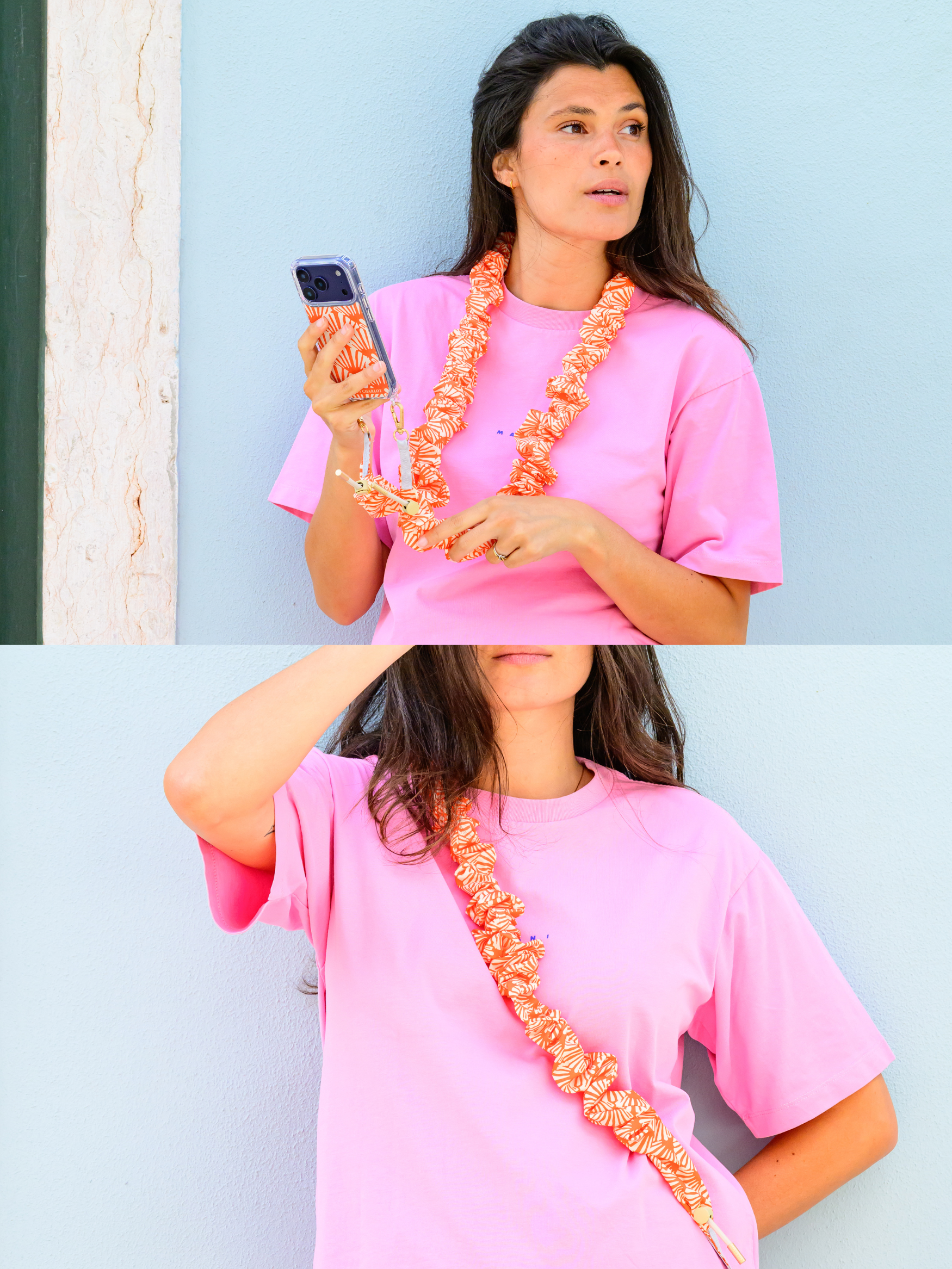 Bandoulière Scrunchie Paloma Coquillage