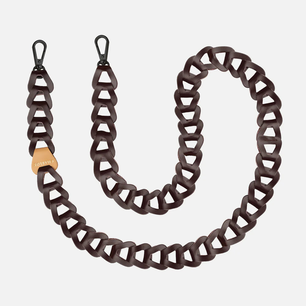 Mel Cuir Long Aubergine