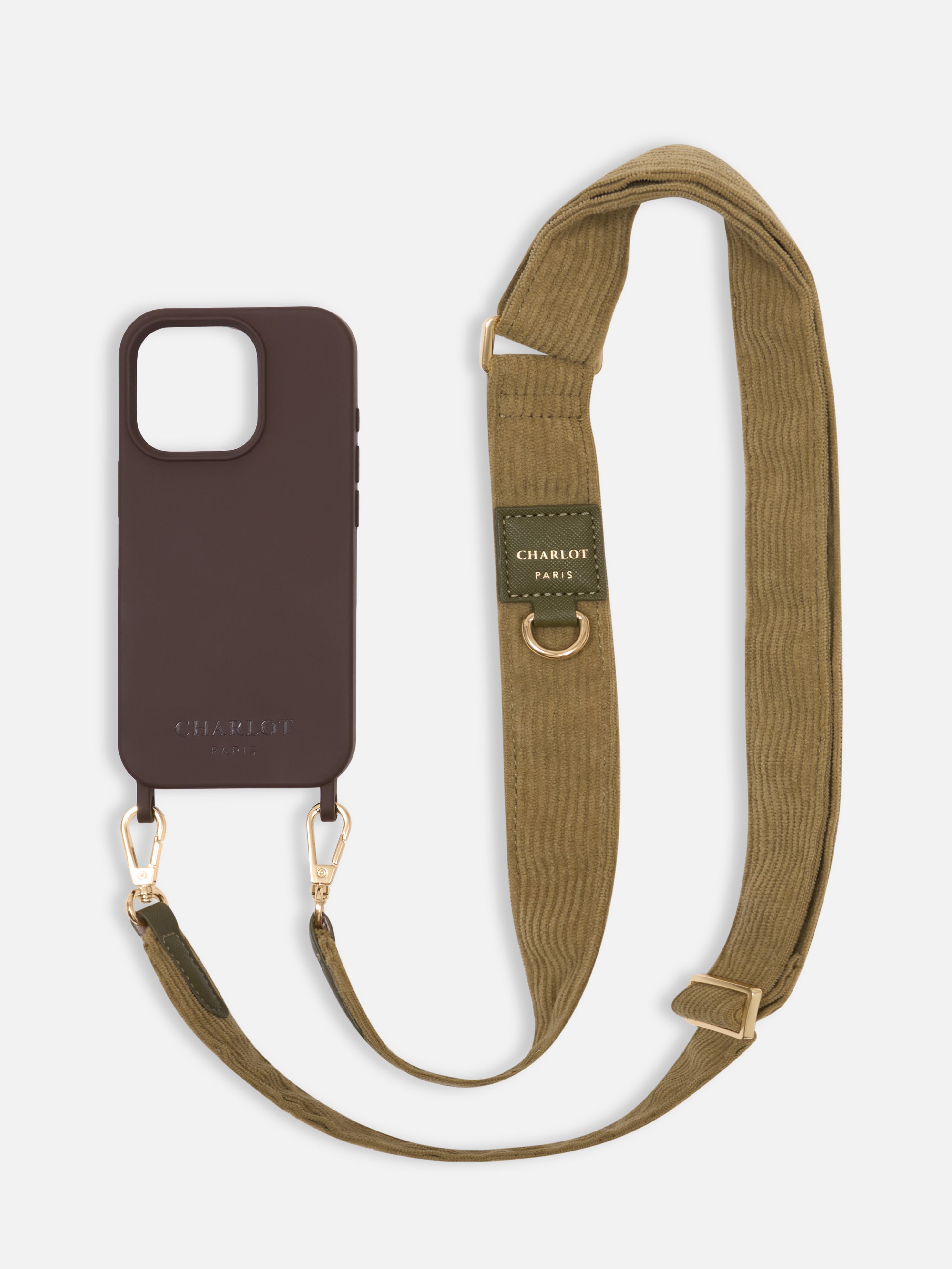 Bandoulière Velour Kaki