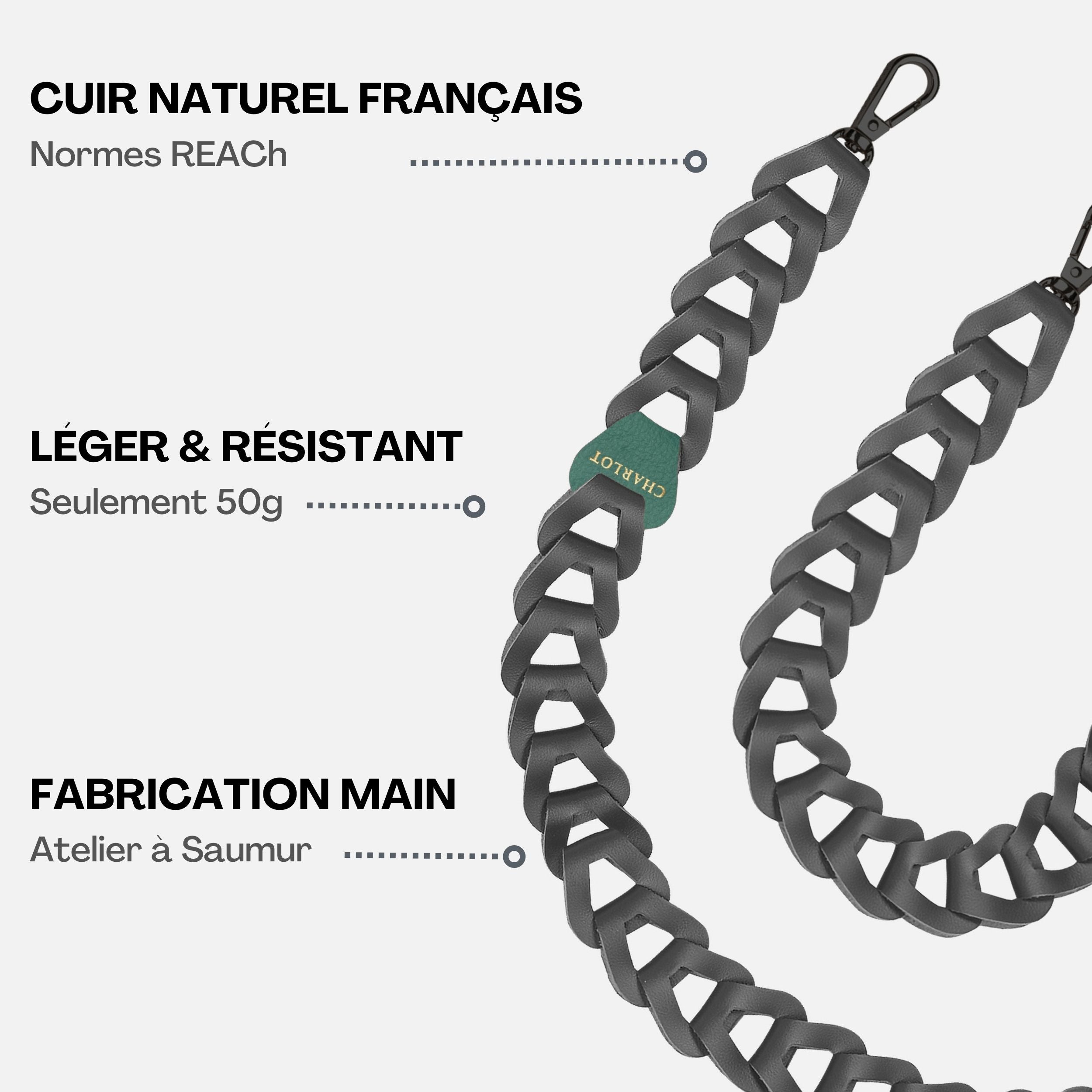 Mel Cuir Long Bleu Nuit