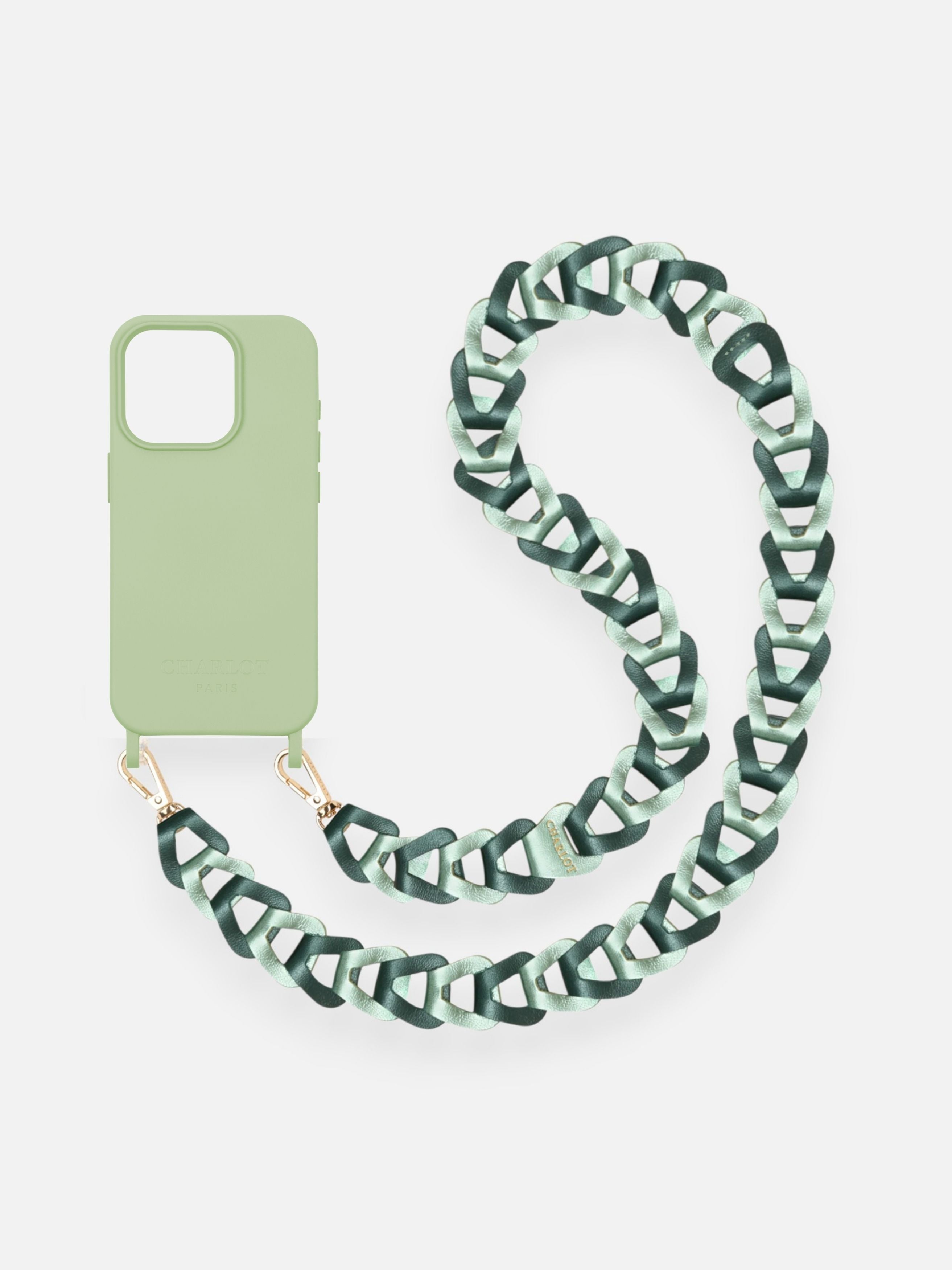 Mel Cuir Irisé Long Vert