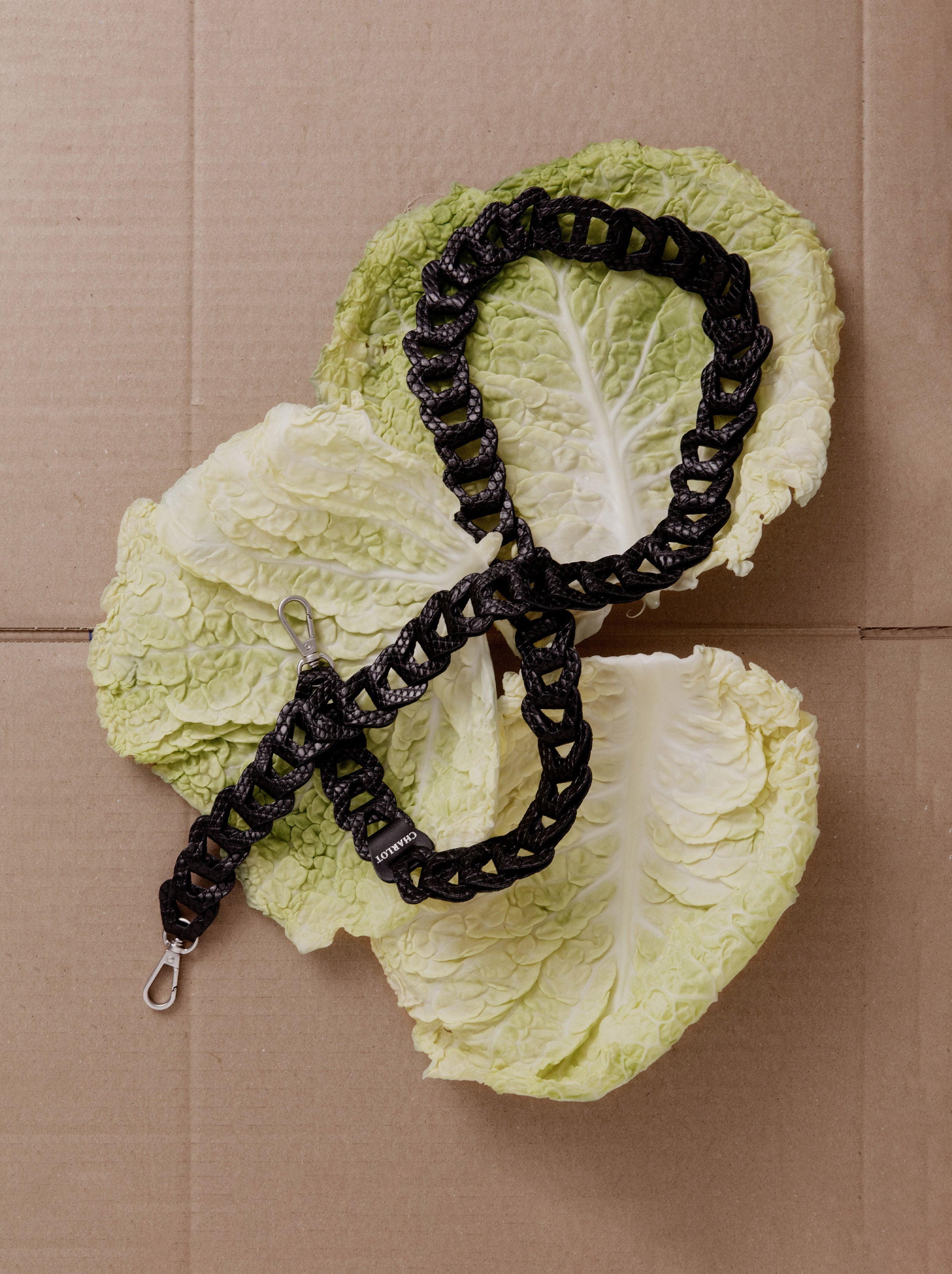 Mel Long Cuir Reptile Noir