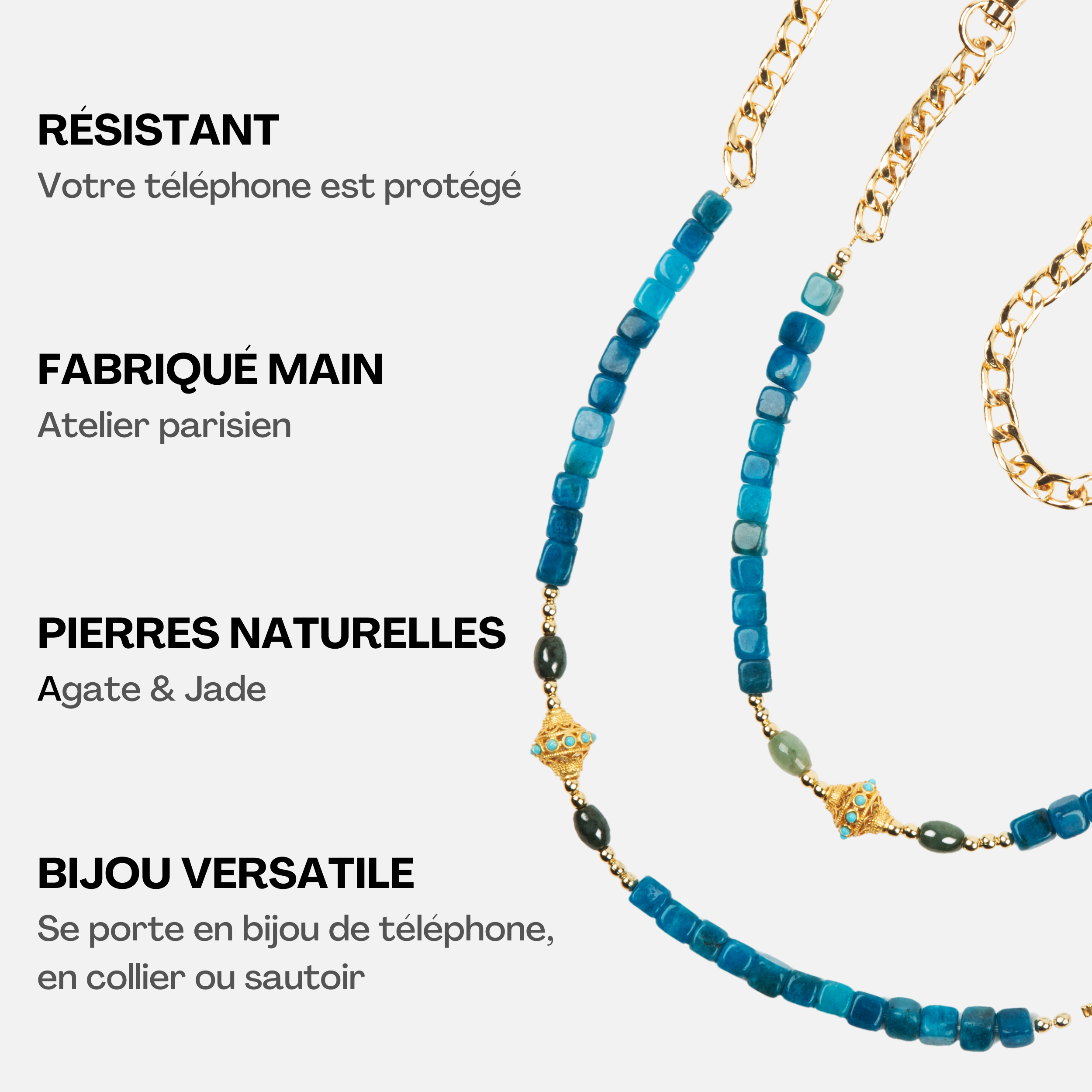 Chaîne Collier Juhu Azur