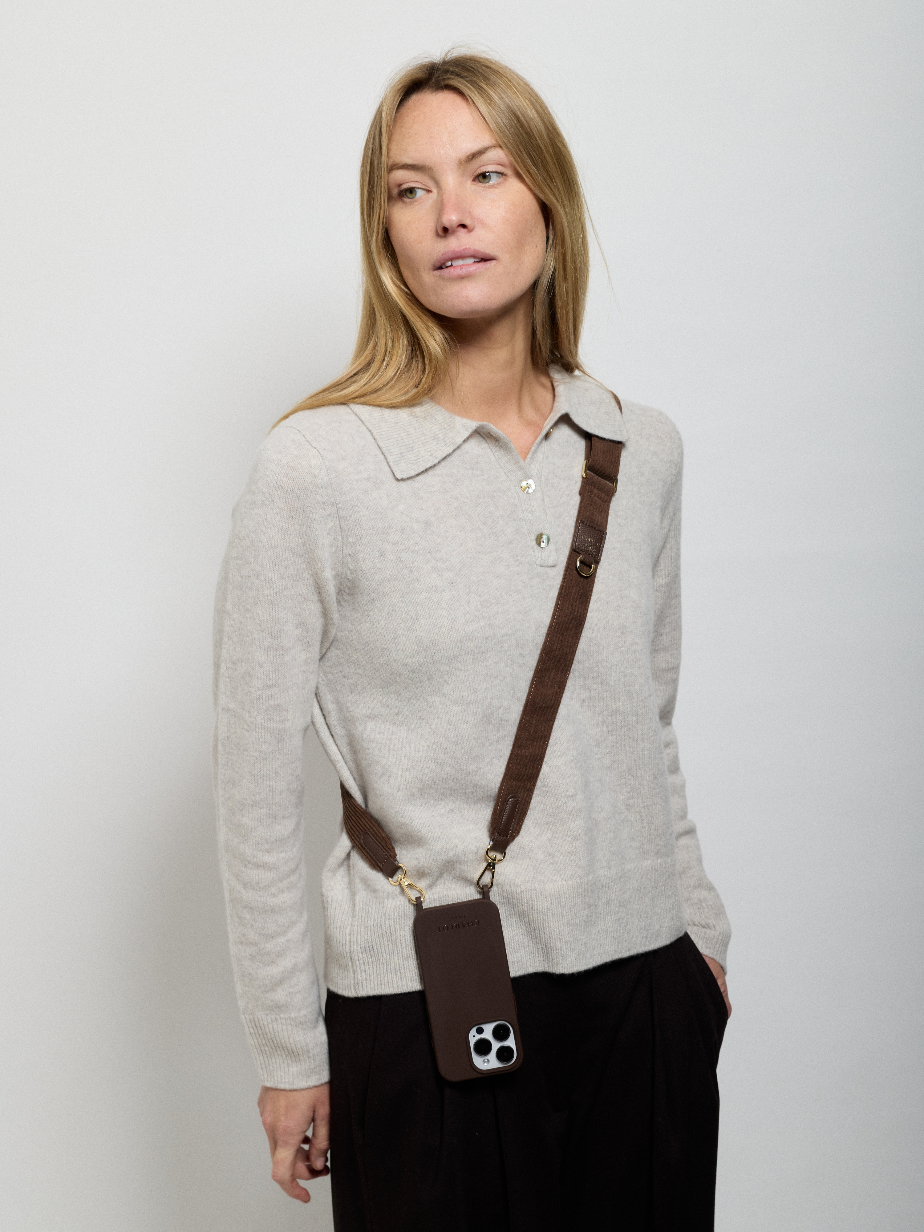 Bandoulière Velour Moka