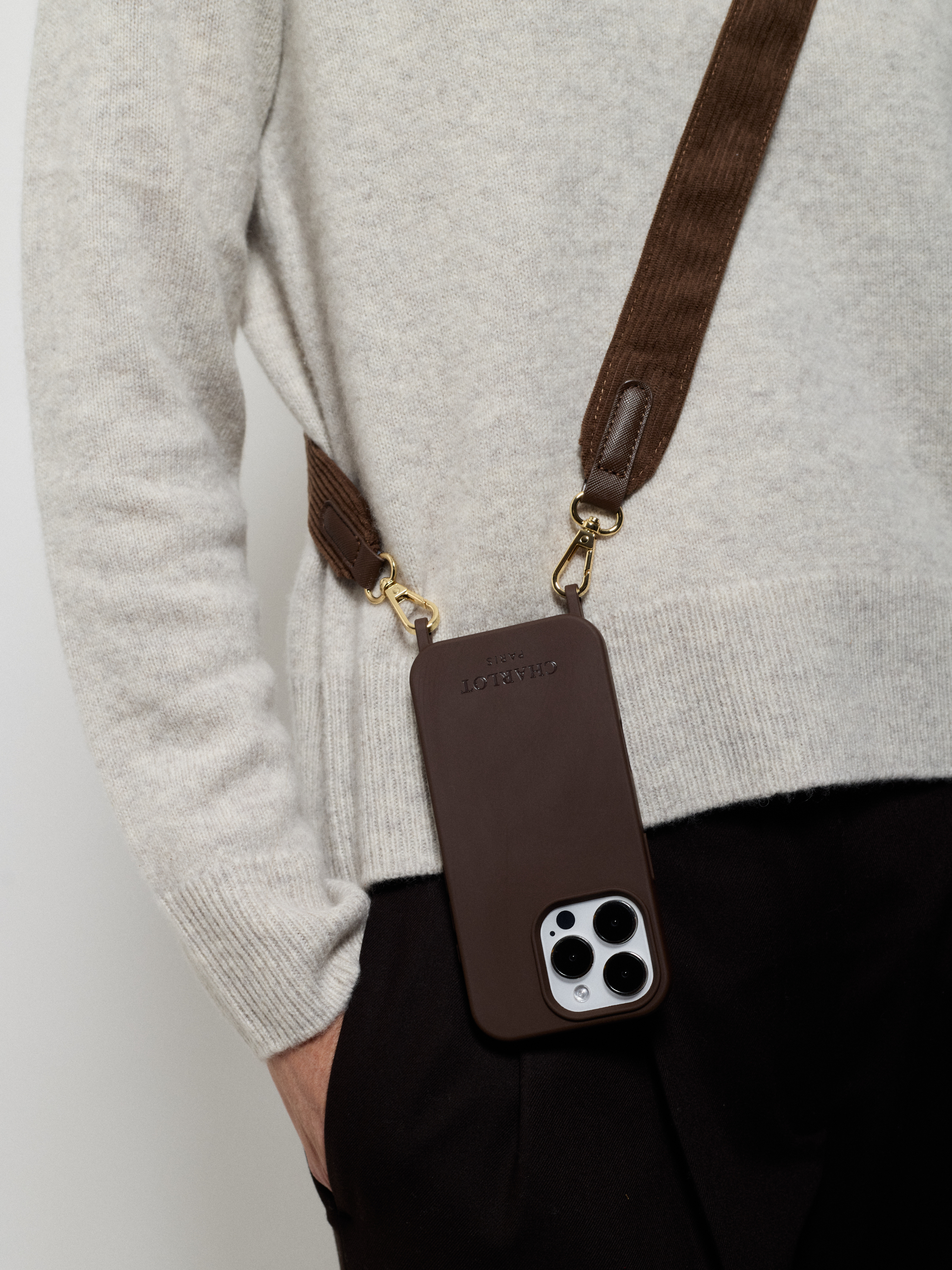 Bandoulière Velour Moka