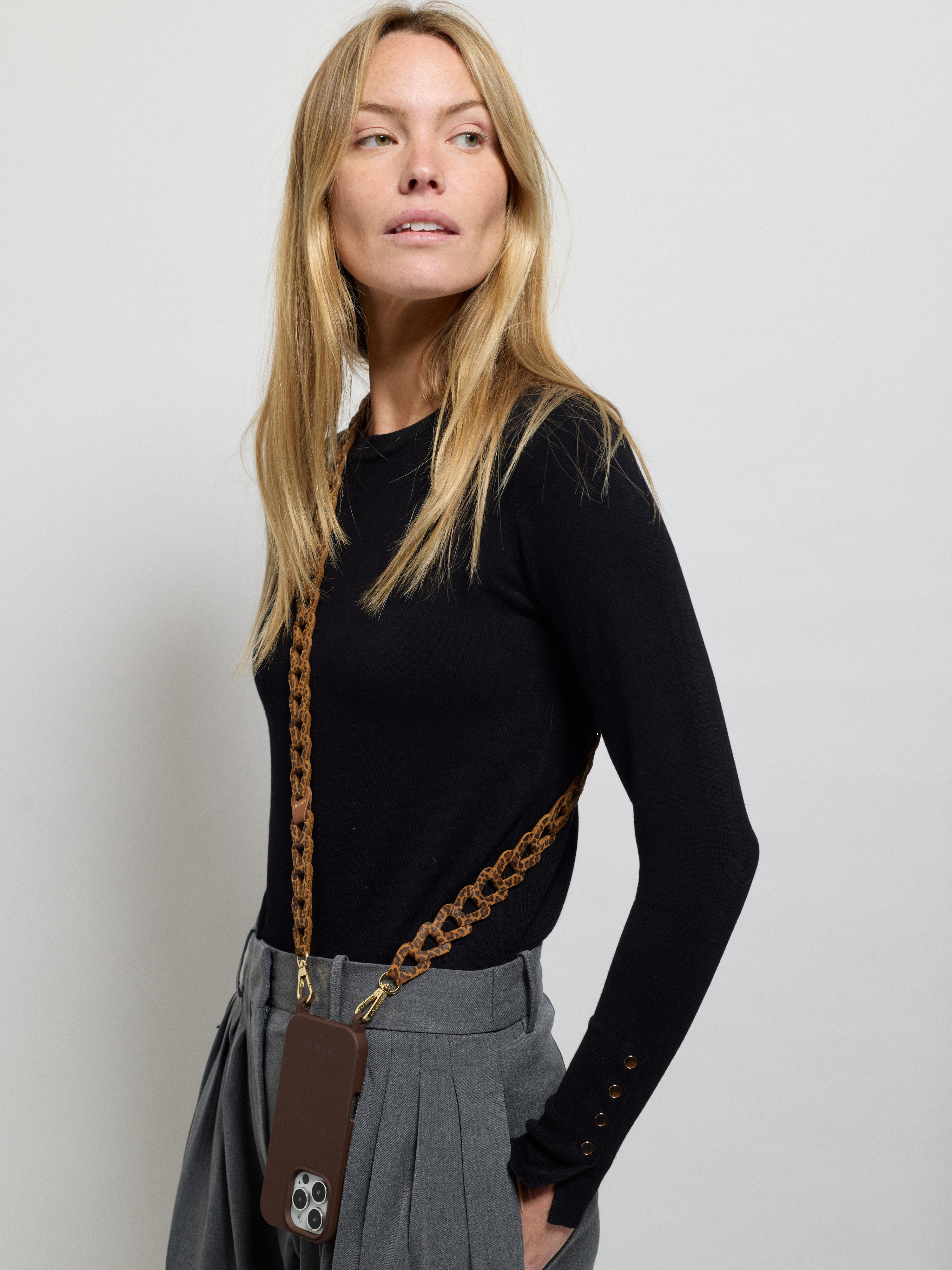 Mel Cuir Long - Léopard Clair