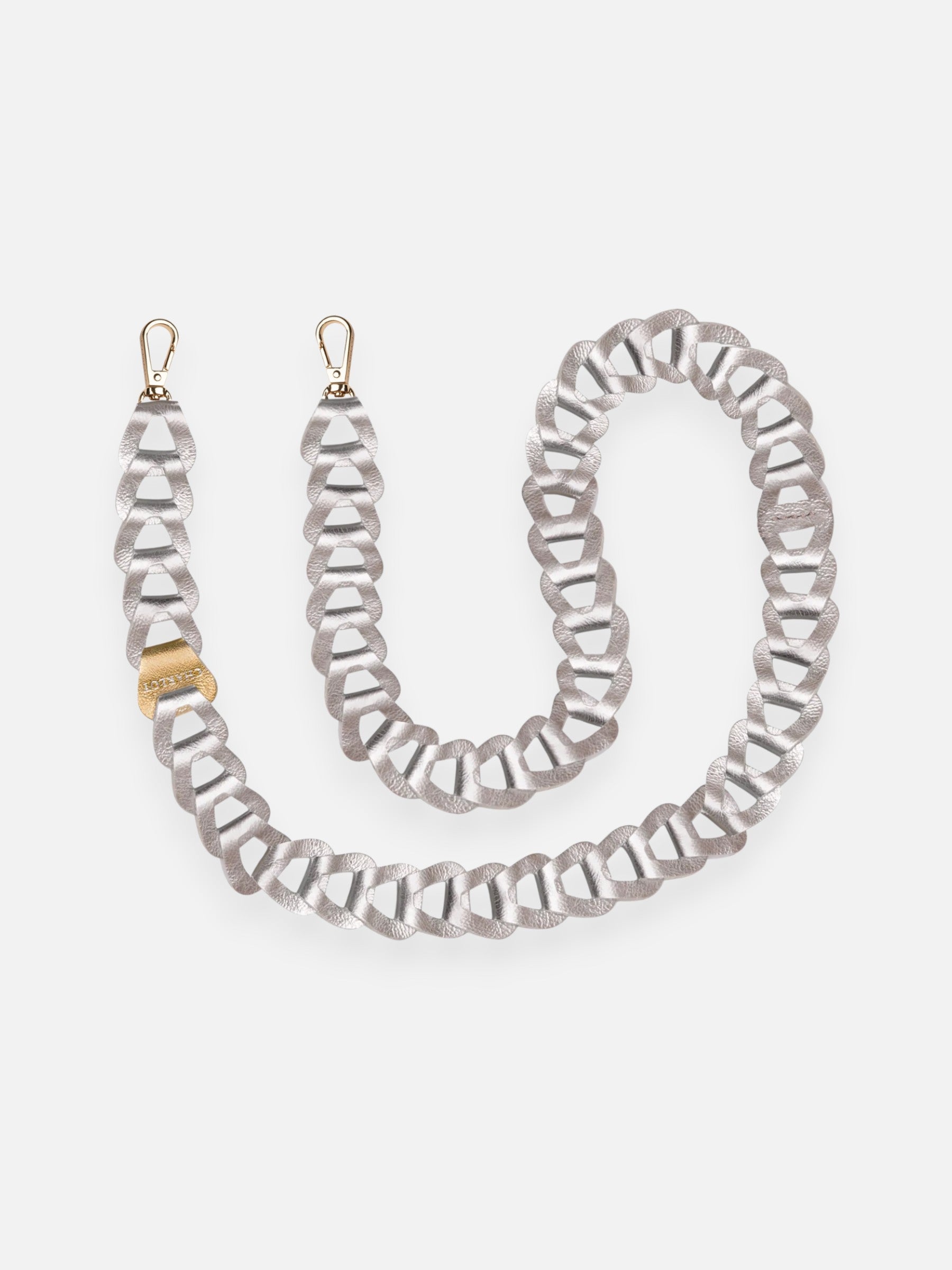 Mel Cuir Irisé Long Chrome